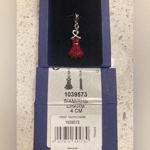 Swarovski Crystal Heart and Stroke Charm.